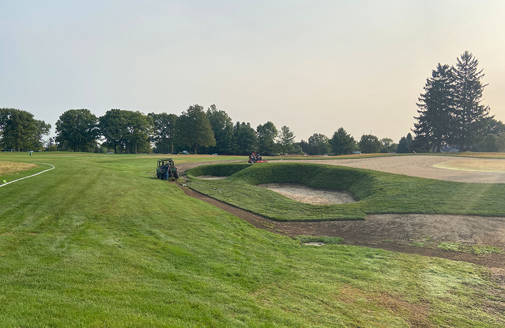 PRCC Hole 7 Bunkers During Construction